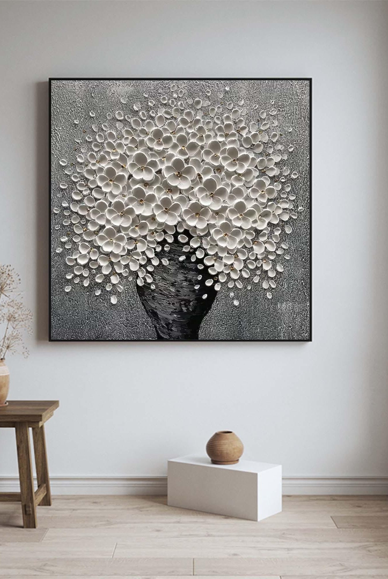 Hand-painted botanical art | Large-size living room decorative wall painting