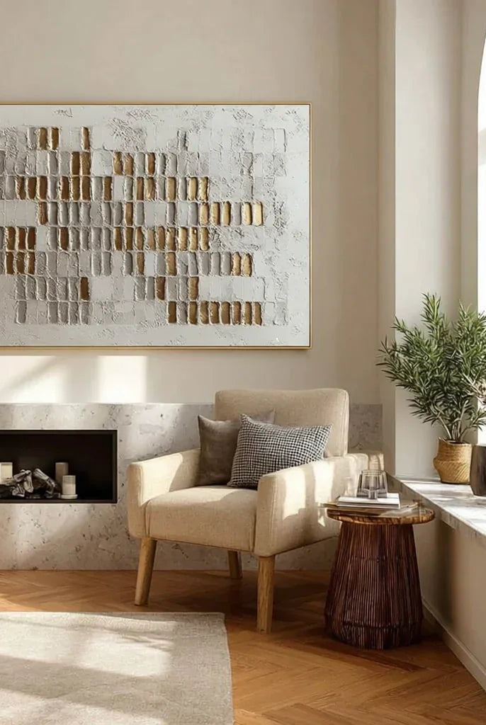 Horizontal hand-painted decorative paintings | Designed specifically for wide walls