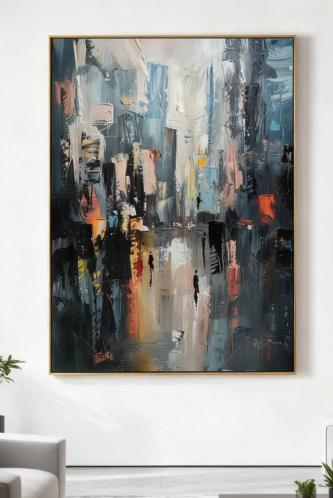 Urban street scene themed art paintings - decorative paintings for restaurant or study walls