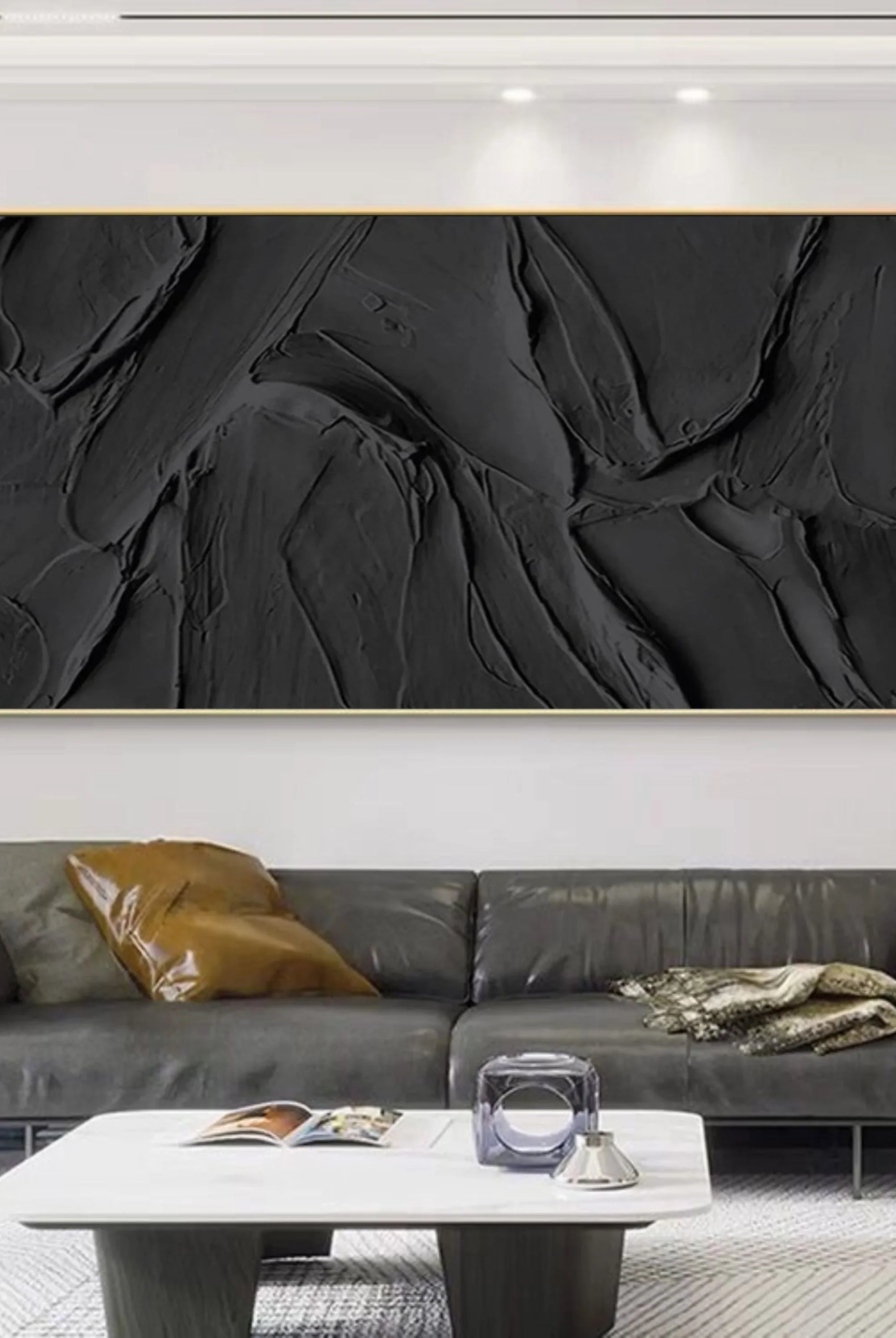 Panoramic Hand-Painted Decorative Painting | Large Decorative Painting for Living Room TV Background Wall