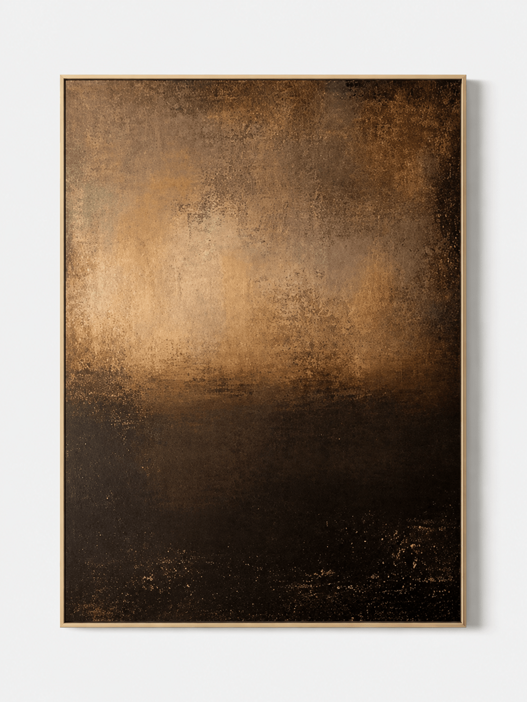 Abstraktes Bild in Braun und Bronze – Ruhe, handgemaltes Bild auf Leinwand