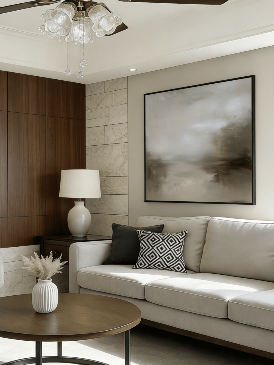 Original atmospheric abstract painting - meditative wall art for bedroom or calm space decor