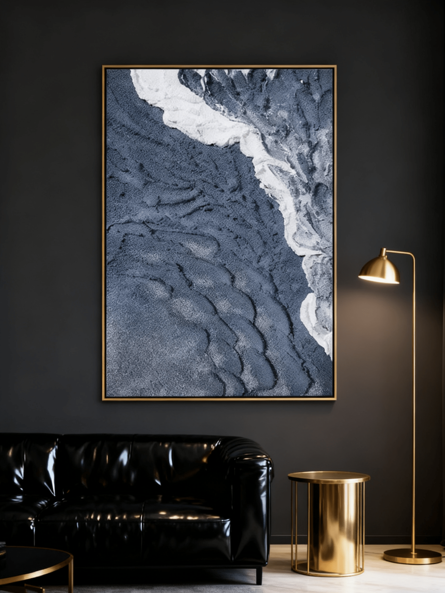 Textured Ocean Art | Hand-Painted Abstract Seascape | Coastal Wall Canvas | WABI