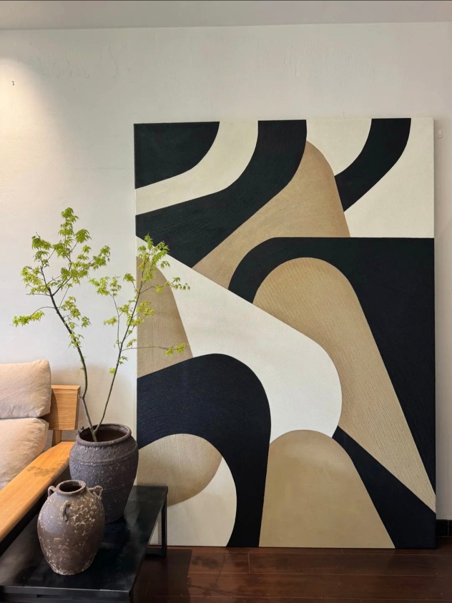 Original abstract earth tone painting– modern wall art for living room or meditation space decor