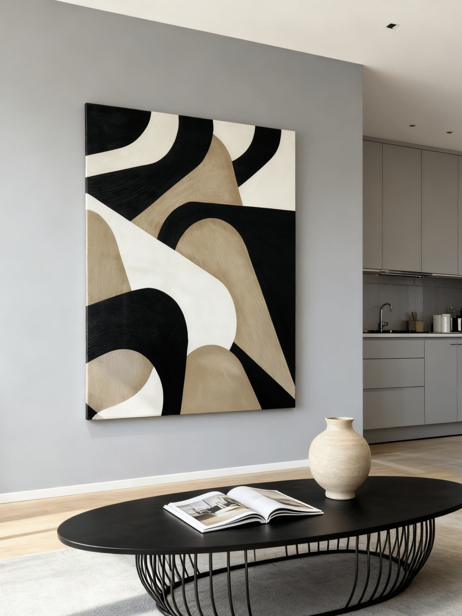 Original abstract earth tone painting– modern wall art for living room or meditation space decor