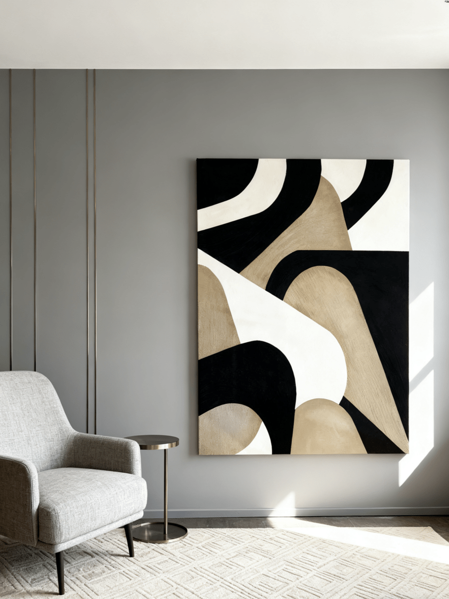 Original abstract earth tone painting– modern wall art for living room or meditation space decor