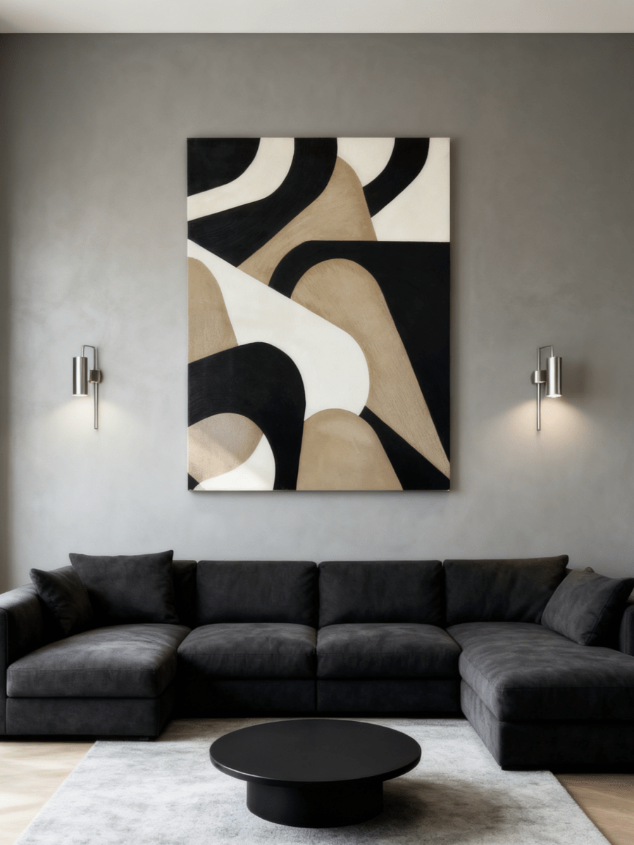 Original abstract earth tone painting– modern wall art for living room or meditation space decor