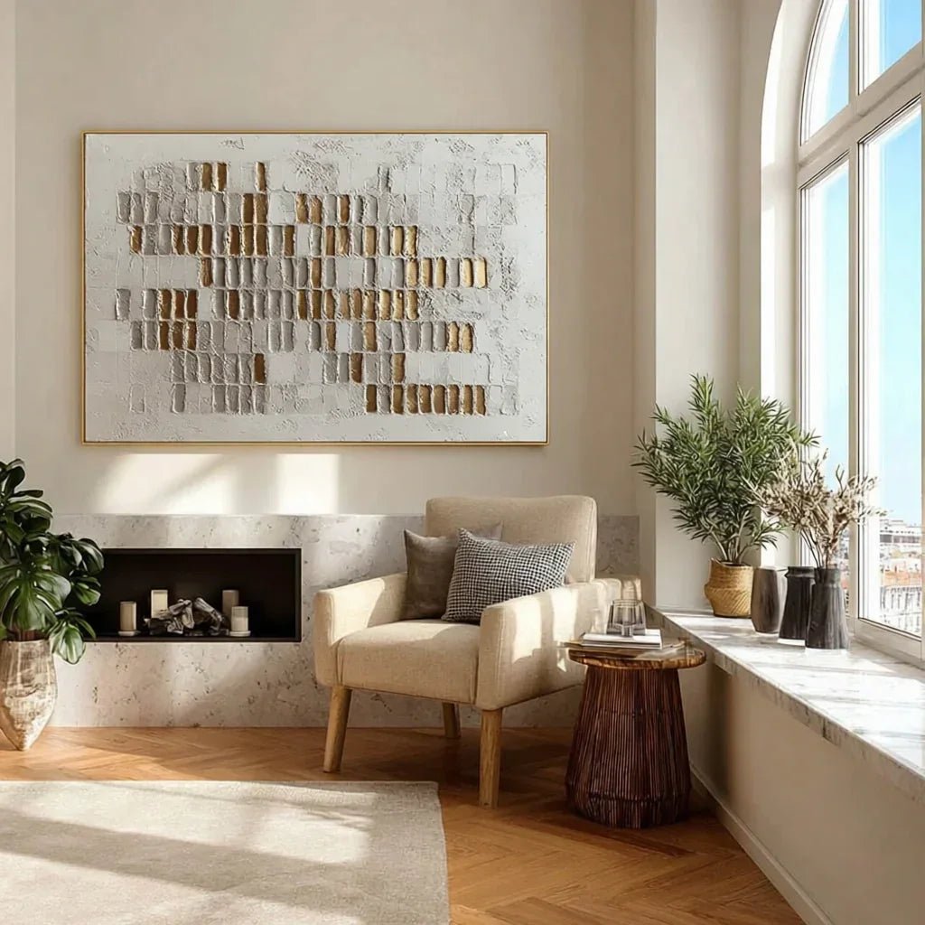 Horizontal hand-painted decorative paintings | Designed specifically for wide walls