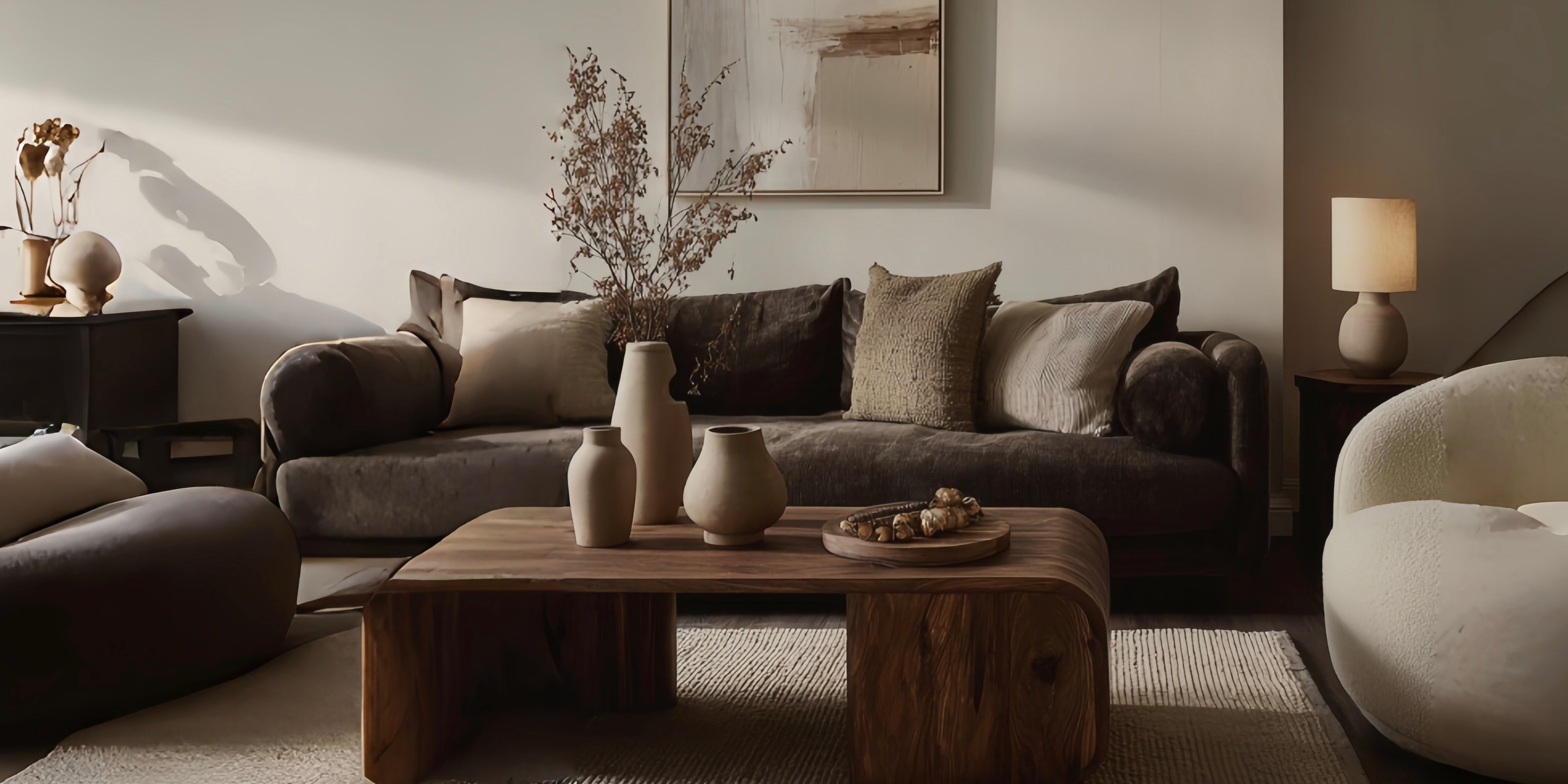 Hand-painted decorative paintings, including works in diverse styles such as abstract art and natural landscapes.