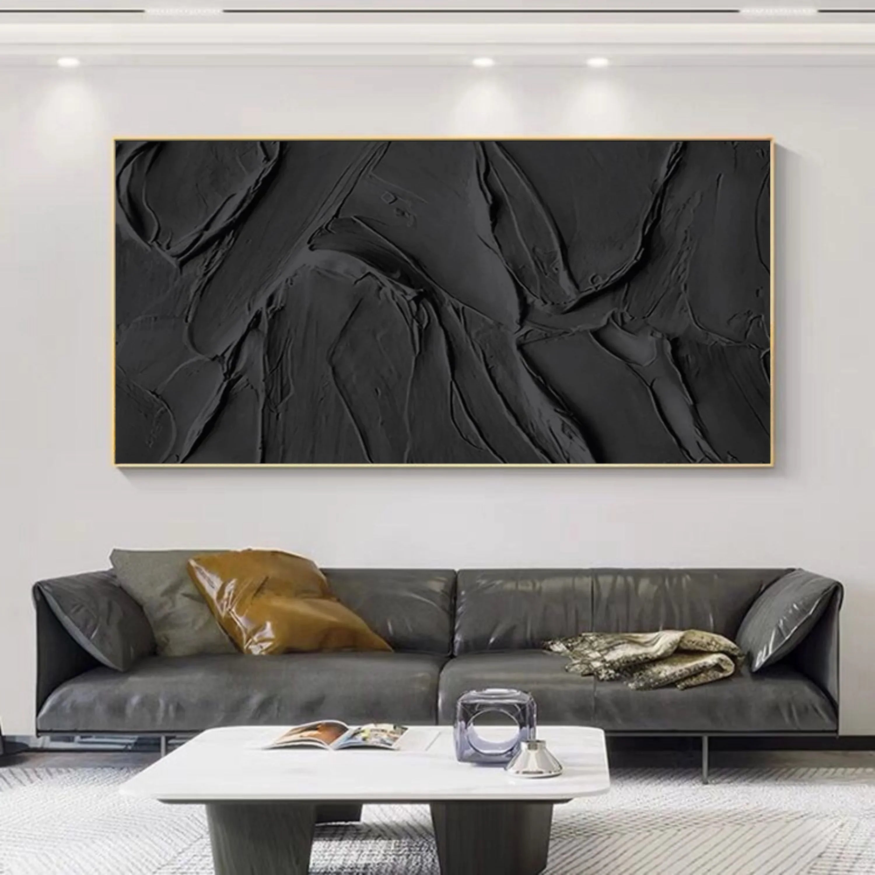 Panoramic Hand-Painted Decorative Painting | Large Decorative Painting for Living Room TV Background Wall