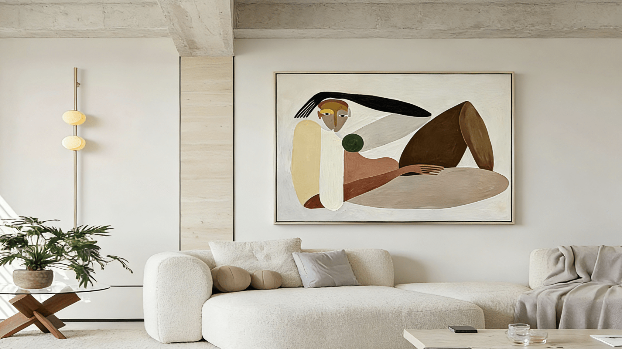 Abstract portrait decorative painting | Living room wall art