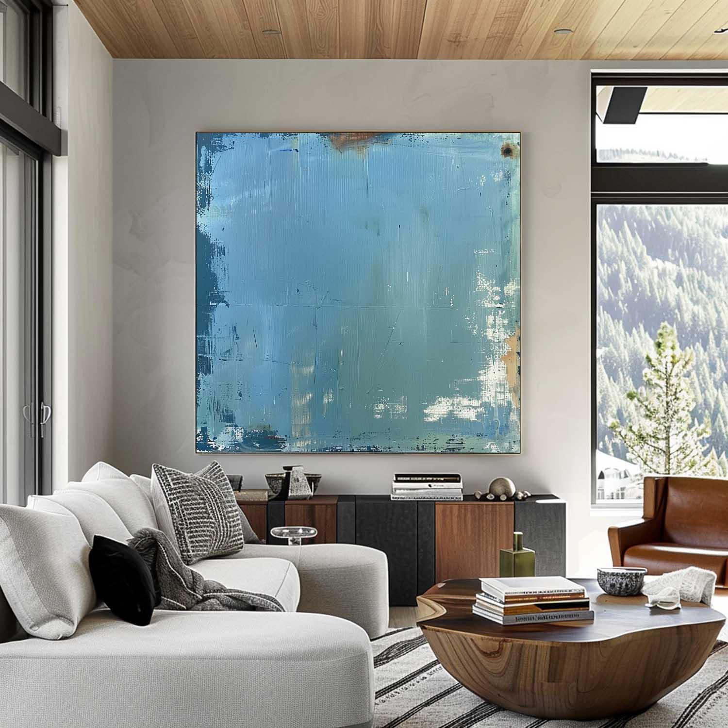 Hand-painted square decorative painting | Suitable for modern minimalist spaces