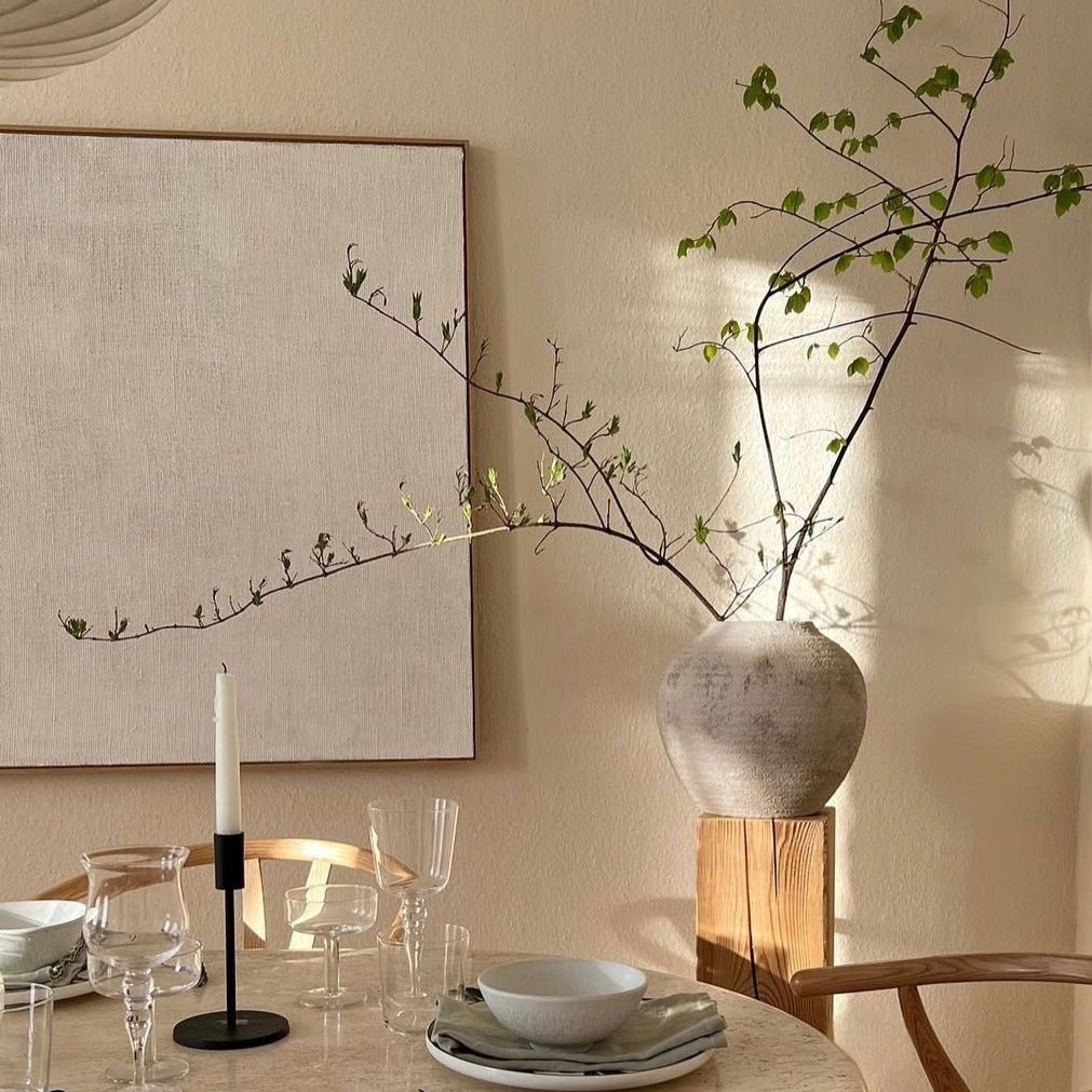 Artistic candlesticks - creating an immersive atmosphere for your living room.