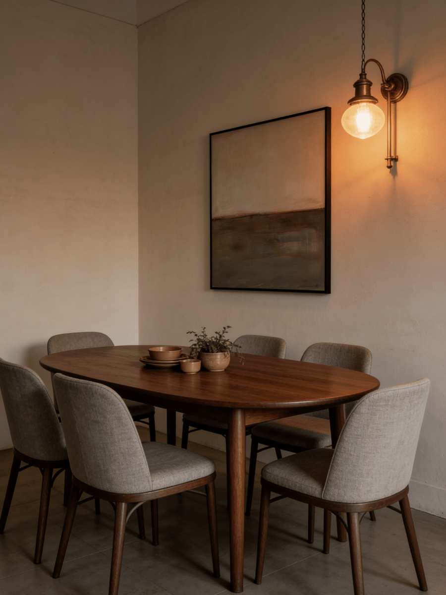 Original minimalist abstract painting-earth tone desert landscape , wabi-sabi wall art for bedroom or meditation room decor