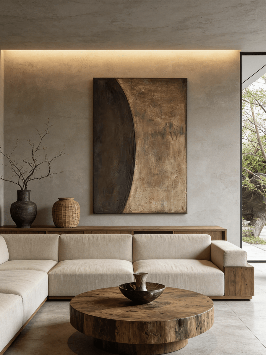 Original textured abstract painting - organic modern wall art for living room or studio decor