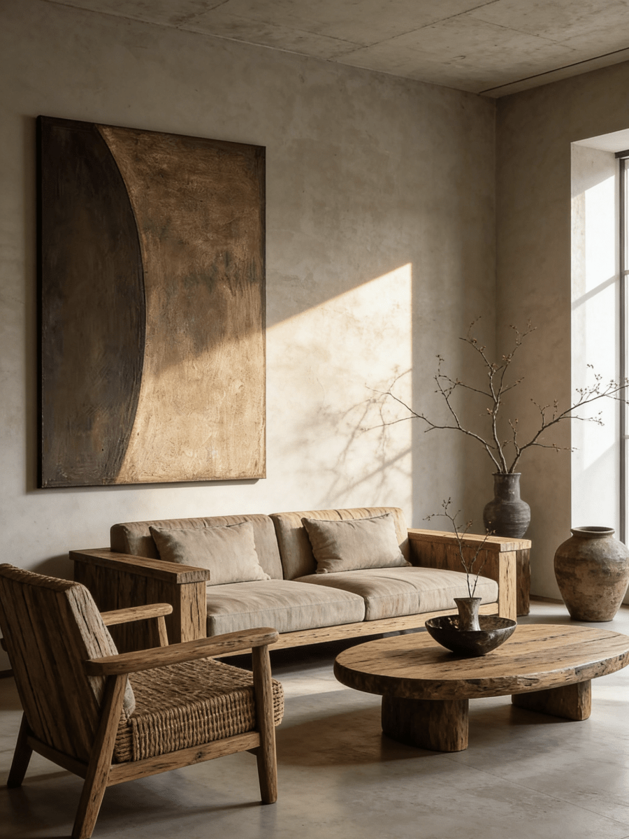 Original textured abstract painting - organic modern wall art for living room or studio decor