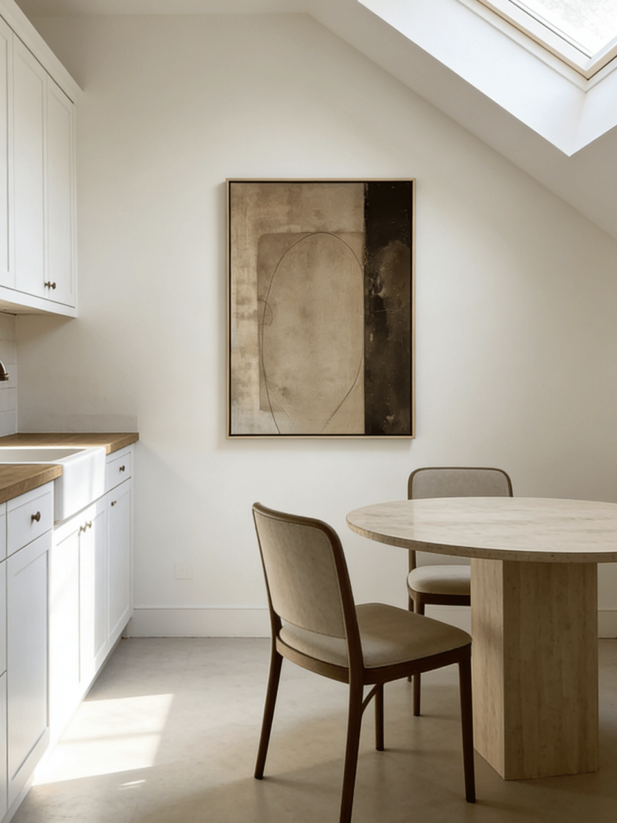 wabi-sabi wall art | Original mixed media abstract painting - organic wall art for living room or bedroom decor