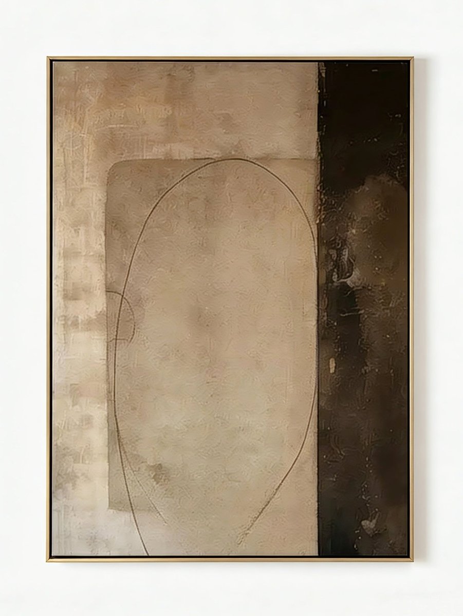 wabi-sabi wall art | Original mixed media abstract painting - organic wall art for living room or bedroom decor