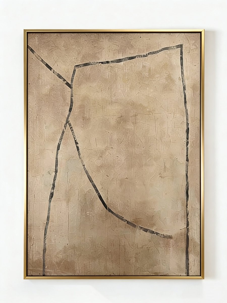 WABI-SABI abstract painting  - boundary art for modern minimalist or wabi-sabi interior decor