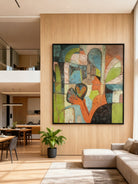 Modern Native American Portrait Painting | Hand-Painted Inspirational Wall Art for Living Room