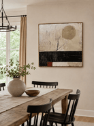 Hand painted textured wall art with quiet branch motif for living room and bedroom decor