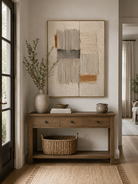 Hand painted earth tone canvas painting for living room, bedroom and entryway decor