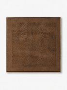 Hand-painted brown textured wall art with monochrome earth tones and sculptural raised relief by Eliot Vermeer
