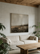 Original abstract landscape painting - textured earth tone artwork, wabi-sabi style wall art for living room or study decor