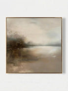 soft abstract art in muted earth tones with textured glazing, atmospheric wall decor for bedroom or meditation space