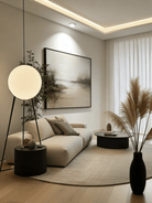 Original textured mist landscape painting - meditative wall art for bedroom or study decor