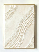 Hand-painted plaster texture abstract painting with bandage-like dimensional layers on canvas, modern wall art