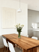 Wabi-Sabi textured stripe wall art displayed in a modern living room, showcasing minimalist home decor.