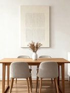 Wabi-Sabi textured stripe wall art displayed in a modern living room, showcasing minimalist home decor.